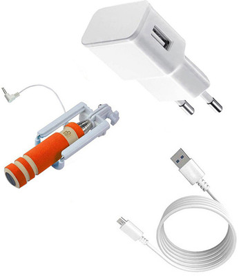 DAKRON Wall Charger Accessory Combo for VIVO Y71(White)