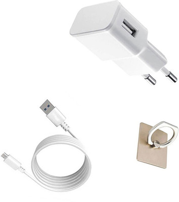 DAKRON Wall Charger Accessory Combo for Oppo F5(White)