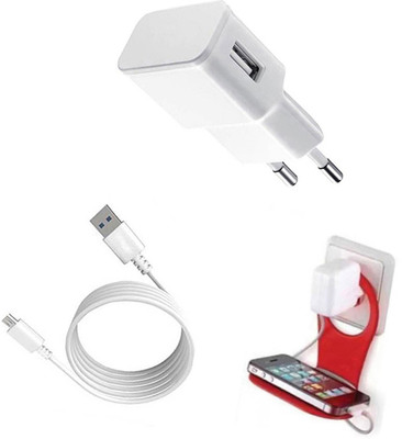 DAKRON Wall Charger Accessory Combo for Sony Xperia ZR(White)