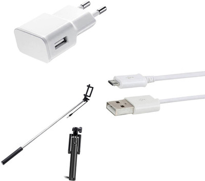 DAKRON Wall Charger Accessory Combo for Yu Yureka 2(White)
