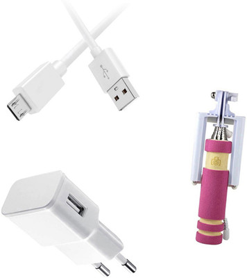 SARVIN Wall Charger Accessory Combo for Oppo F3 Plus(White)