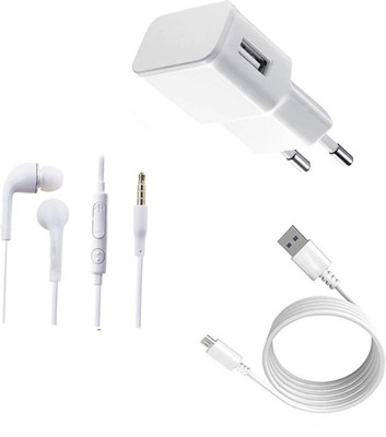 DAKRON Wall Charger Accessory Combo for Oppo F5(White)
