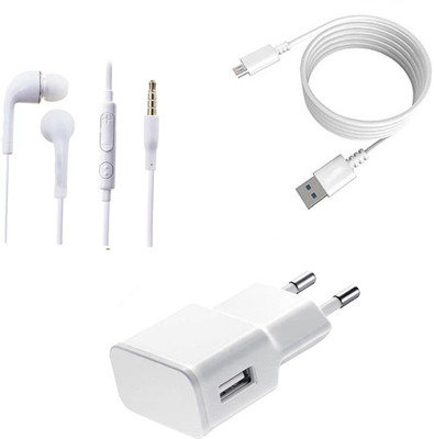 DAKRON Wall Charger Accessory Combo for Karbonn Aura Note Play(White)