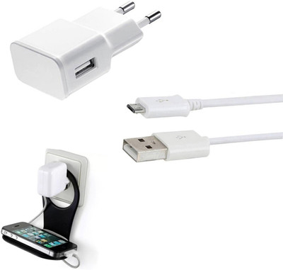 DAKRON Wall Charger Accessory Combo for Micromax Canvas1(White)