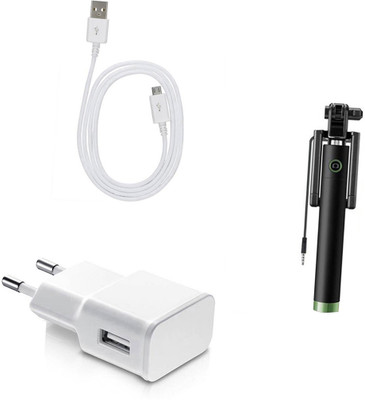 DAKRON Wall Charger Accessory Combo for Karbonn A40 Indian(White)