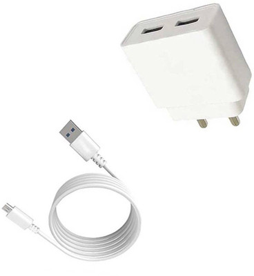 DAKRON Wall Charger Accessory Combo for Intex Aqua Note 5.5(White)