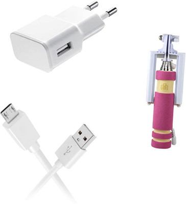DAKRON Wall Charger Accessory Combo for XOLO Era 1X Pro(White)