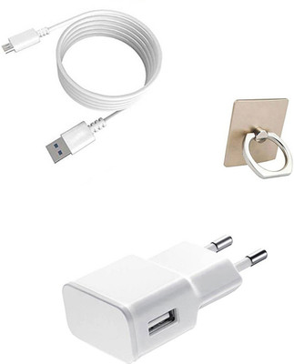 DAKRON Wall Charger Accessory Combo for Micromax Bharat 5(White)