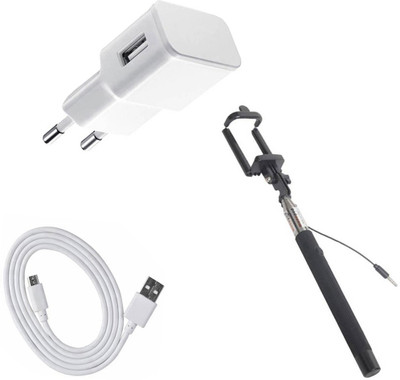 DAKRON Wall Charger Accessory Combo for Intex Aqua Style III(White)