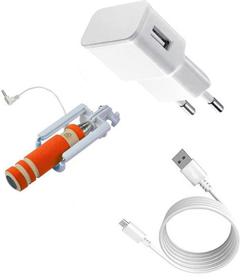 DAKRON Wall Charger Accessory Combo for Sony Xperia ZR(White)