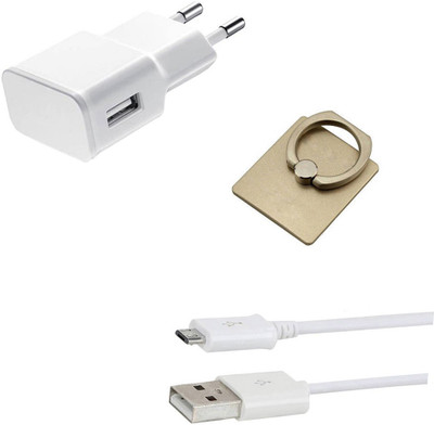 DAKRON Wall Charger Accessory Combo for Yu Yureka 2(White)
