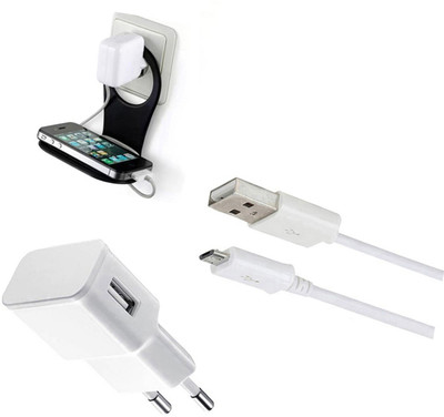 DAKRON Wall Charger Accessory Combo for Lava Z25(White)