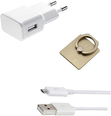 DAKRON Wall Charger Accessory Combo for VIVO V9(White)