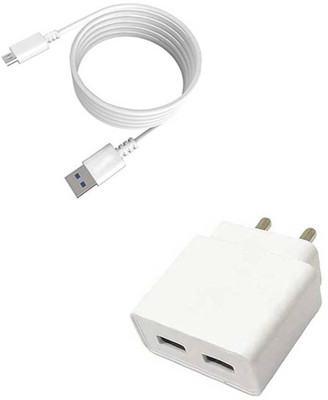 DAKRON Wall Charger Accessory Combo for Karbonn Aura Note 2(White)