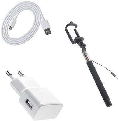 DAKRON Wall Charger Accessory Combo for Micromax Canvas Infinity Pro(White)