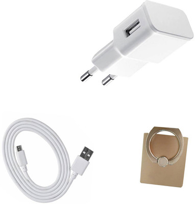 DAKRON Wall Charger Accessory Combo for Panasonic Eluga Ray 500(White)