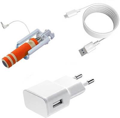 DAKRON Wall Charger Accessory Combo for Samsung Galaxy J7 Max(White)