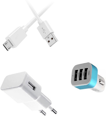 DAKRON Wall Charger Accessory Combo for Honor 9i(White)