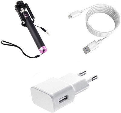 SARVIN Wall Charger Accessory Combo for Samsung Galaxy J7 Max(White)