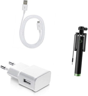 DAKRON Wall Charger Accessory Combo for Intex Aqua 5.5 VR Plus(Multicolor)