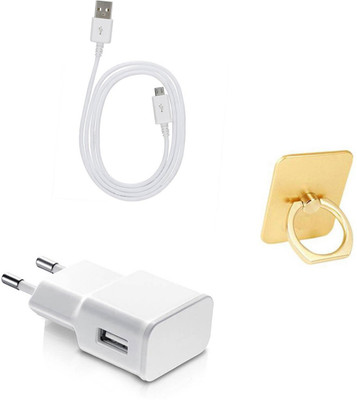DAKRON Wall Charger Accessory Combo for Karbonn A40 Indian(White)