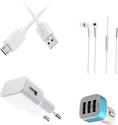 DAKRON Wall Charger Accessory Combo for Samsung Galaxy Alpha(White)