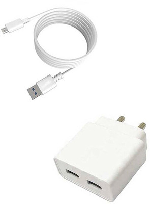 DAKRON Wall Charger Accessory Combo for Jivi Prime P444(White)