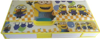 

Sofix Minion pencil box Minion school Jumbo Pencil box Boys Return Birthday Gift Art Plastic Pencil Box(Set of 1, Multicolor)