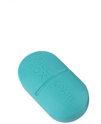 

Perfect Pricee 6 Portable Pill Storage Pill shaped Box/Pill Container/Medicine Storage Box/6 days Medicine Box/ Pill Box(Blue)