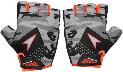 

Sportigoo CAMO Gym & Fitness Gloves (XL, Grey, Orange)