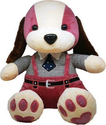 

Twiddle Dog Soft Toy Wearing Dress Imported Quality - 45 cm(Multicolor)