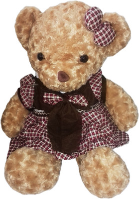 

kidoz kingdom BROWN TEDDY WITH DRESS - 46 cm(Brown)