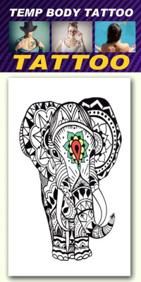 

smilendeal Smilendeal_T2537 Elephant Temp Body Tattoo(Elephant)