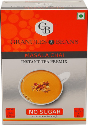 

Granules and Beans Unsweetened Masala Instant Tea Premix - (10 Sachetx14gm=140gm) Spices Instant Tea(14 g, Box)