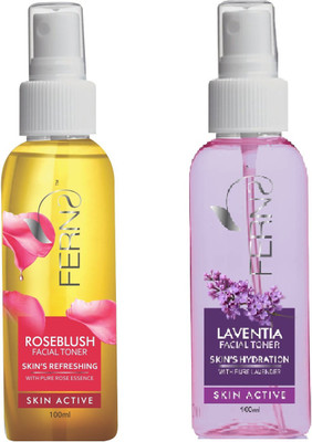 

Ferns Roseblush (Skin-Refreshing) + Laventia (Skin-Hydration) Facial Toner(100 ml)