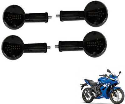 MOCKHE Front, Rear LED Indicator Light for Suzuki Gixxer SF(White)