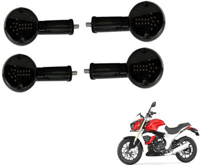 MOCKHE Front, Rear LED Indicator Light for Mahindra Mojo(White)