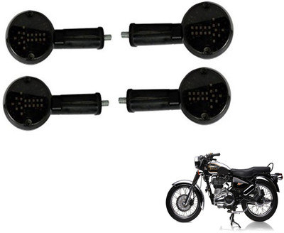 MOCKHE Front, Rear LED Indicator Light for Royal Enfield Electra Delux(White)
