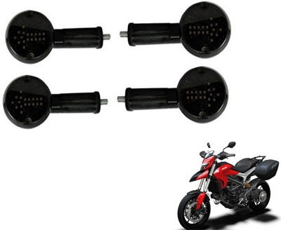 MOCKHE Front, Rear LED Indicator Light for Universal For Bike(White)