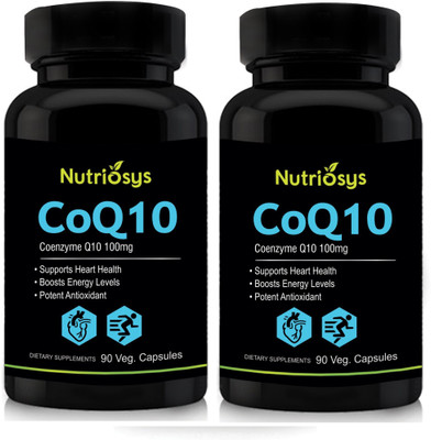 

Nutriosys CoQ10 100mg (180 Veg Capsules)- Pack of 2(180 No)