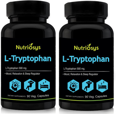 

Nutriosys L-Tryptophan 500mg (Veg Capsules)-Pack of 2(180 No)