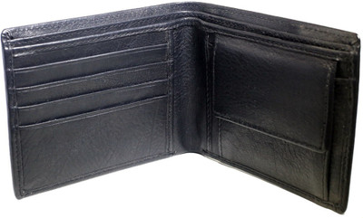 

NUKAICHAU Men Casual Black Genuine Leather Wallet(8 Card Slots)