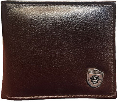 FERRET Men Casual Brown Genuine Leather, Artificial Leather Wallet(5 Card Slots)