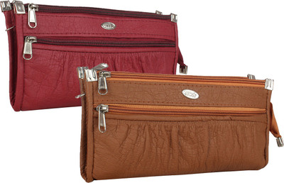 

Fillincart Women Casual Maroon, Brown Artificial Leather Wallet(5 Card Slots), Brown;maroon