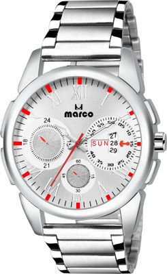 

MARCO EXCLUSIVE DAY N DATE 39CH MR 017 SILVER Watch - For Men