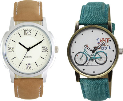 

Shocknshop LR16_229 Designer Analog Chain Strap Couple Watch - For Men & Women