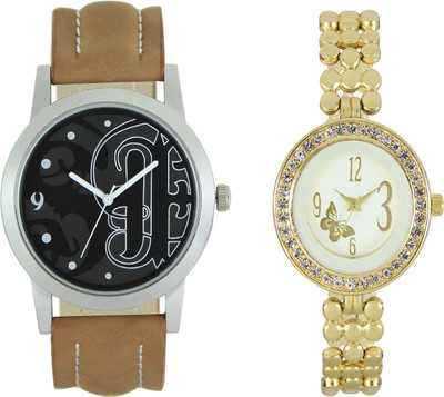 

Shocknshop LR14_203 Designer Analog Chain Strap Couple Watch - For Men & Women