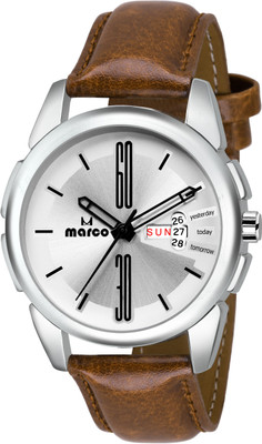 

MARCO ELITE DAY N DATE 39 MR 006 wht-BRW Watch - For Men