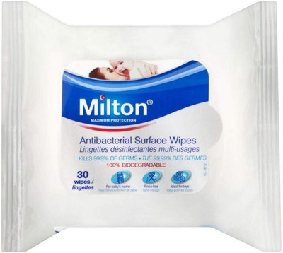 

Milton Antibacterial Surface Wipes - 30 pack (Pack of 2)(2 Pieces)
