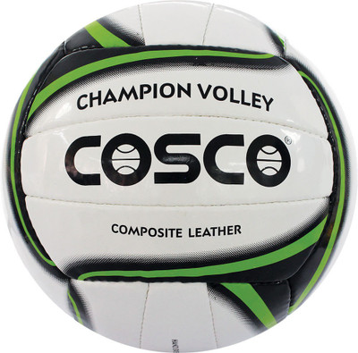 

Cosco Champion Volley Volleyball - Size: 4(Pack of 1, Red, Yellow, Green, Grey, Orange), White/green